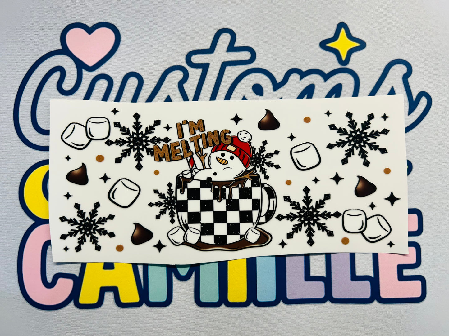 #380 I'm Melting Christmas Hot Chocolate decal
