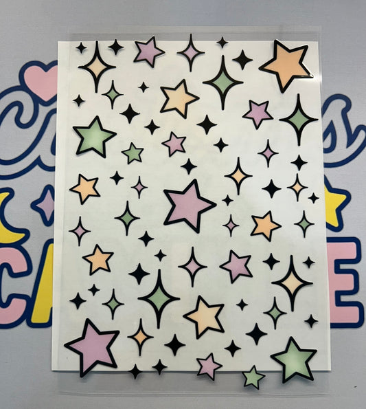 #409 Pastel Stars Sheet