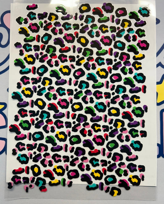 #413 Colorful Leopard Spot Sheet
