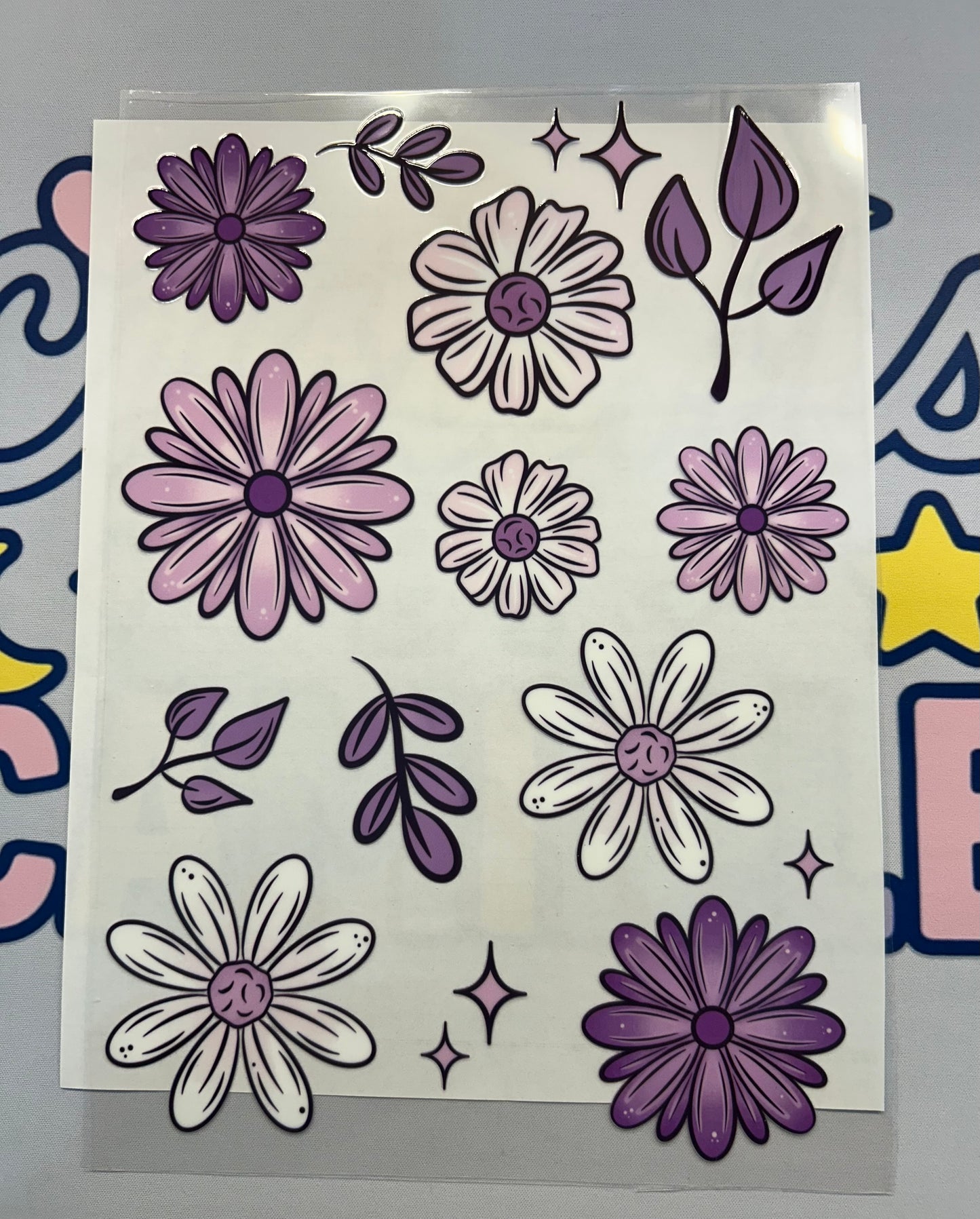 #413 Purple Flower Sheet