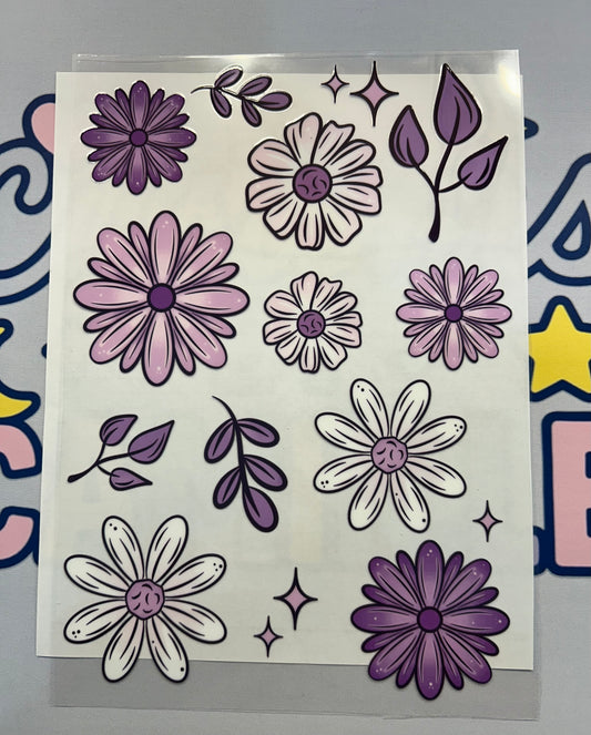 #413 Purple Flower Sheet