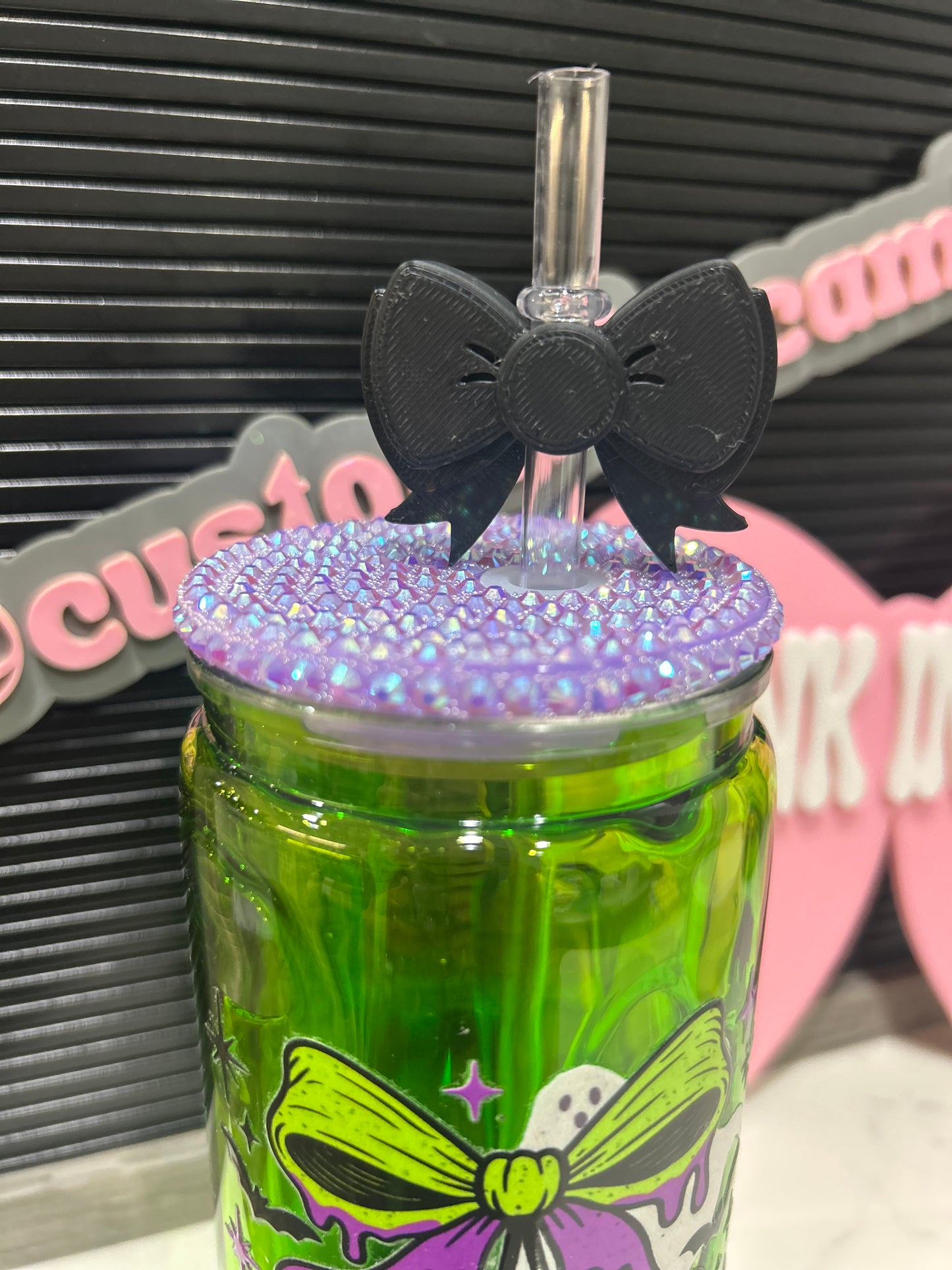 16 oz Acrylic Slime Halloween Drip Cup (Premade)