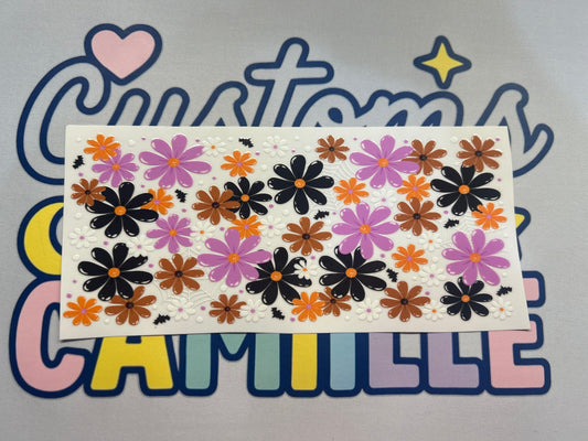 #443 Halloween Daisy Flowers decal
