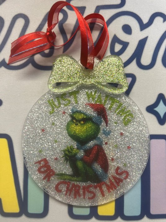 Just Waiting For Christmas ornament