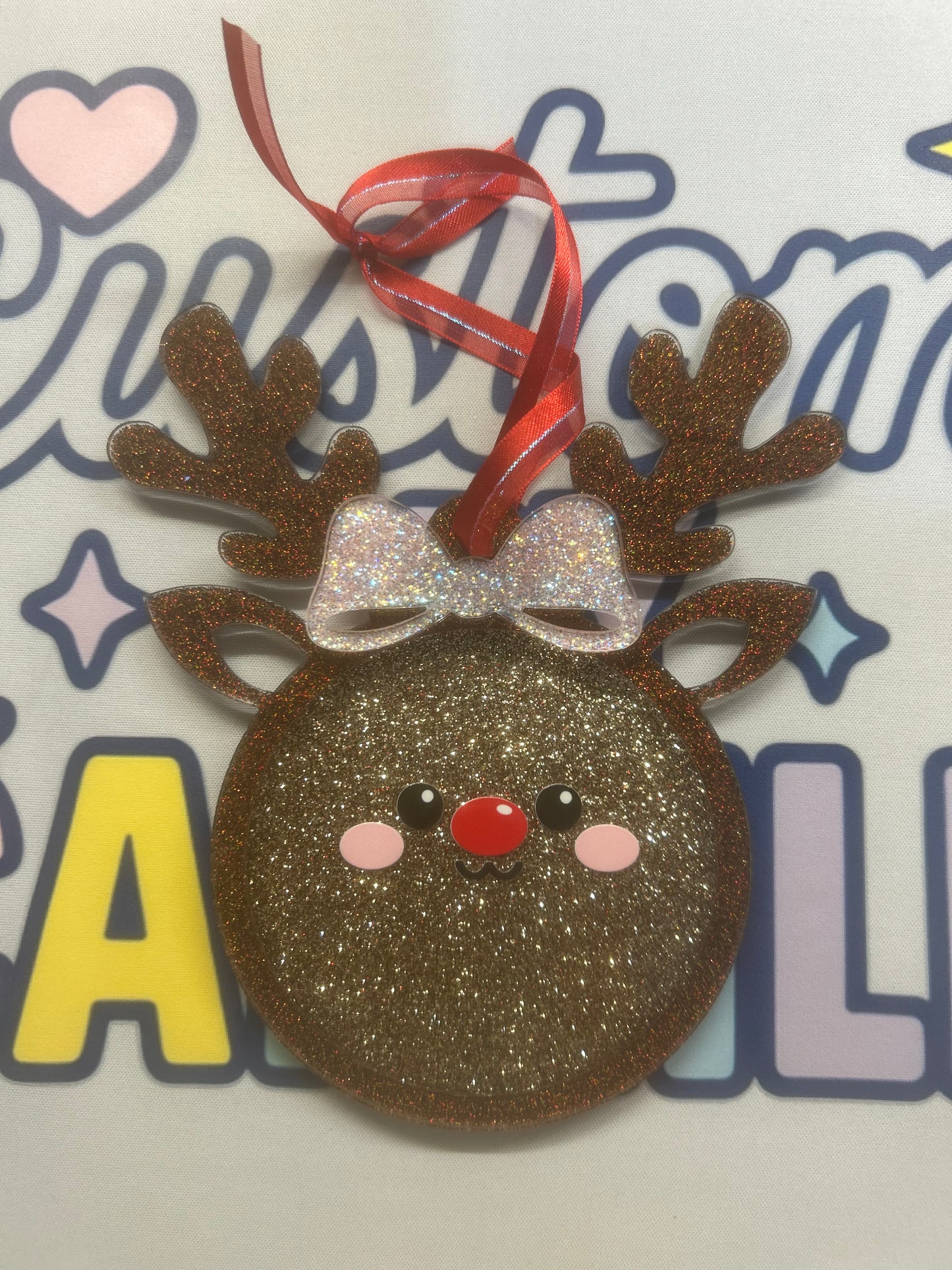 Acrylic Reindeer ornament