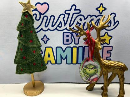 Fiesty Grinch mini ornament