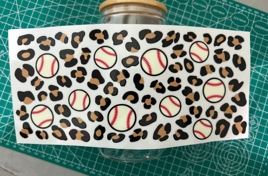 #20 Baseball w/ leopard decal