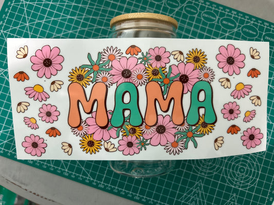 #31 Mama floral decal