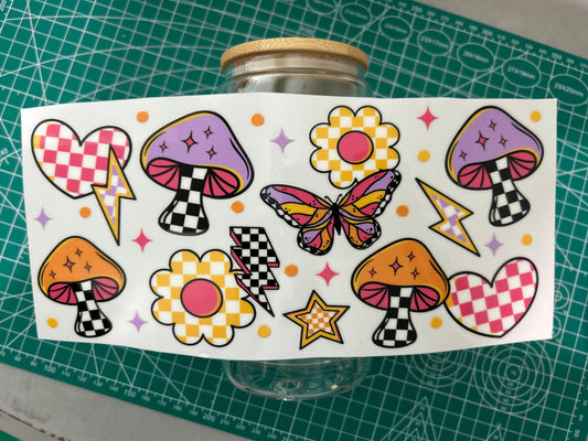 #45 Mushroom and Flowers decal