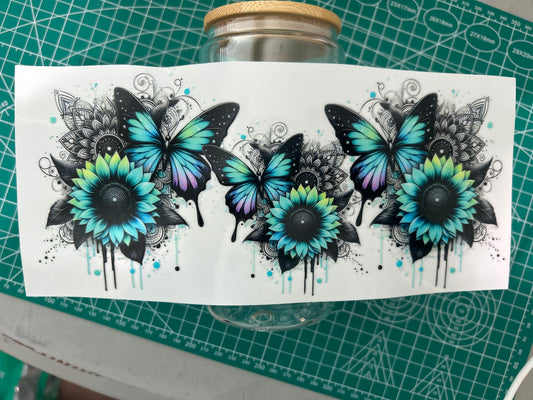 #58 Blue butterflies decal