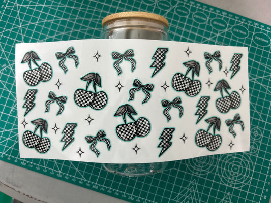 #65 Gingham Cherry decal