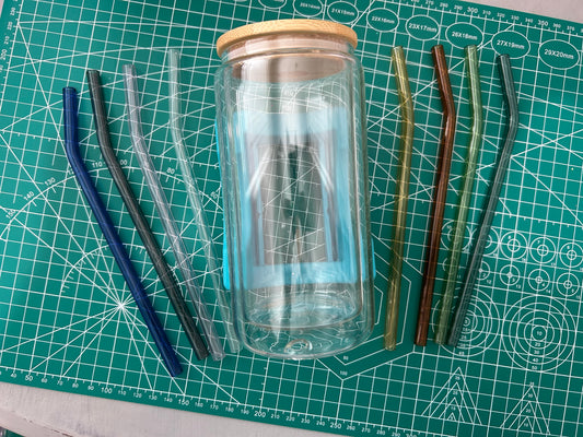 Bent glass straws