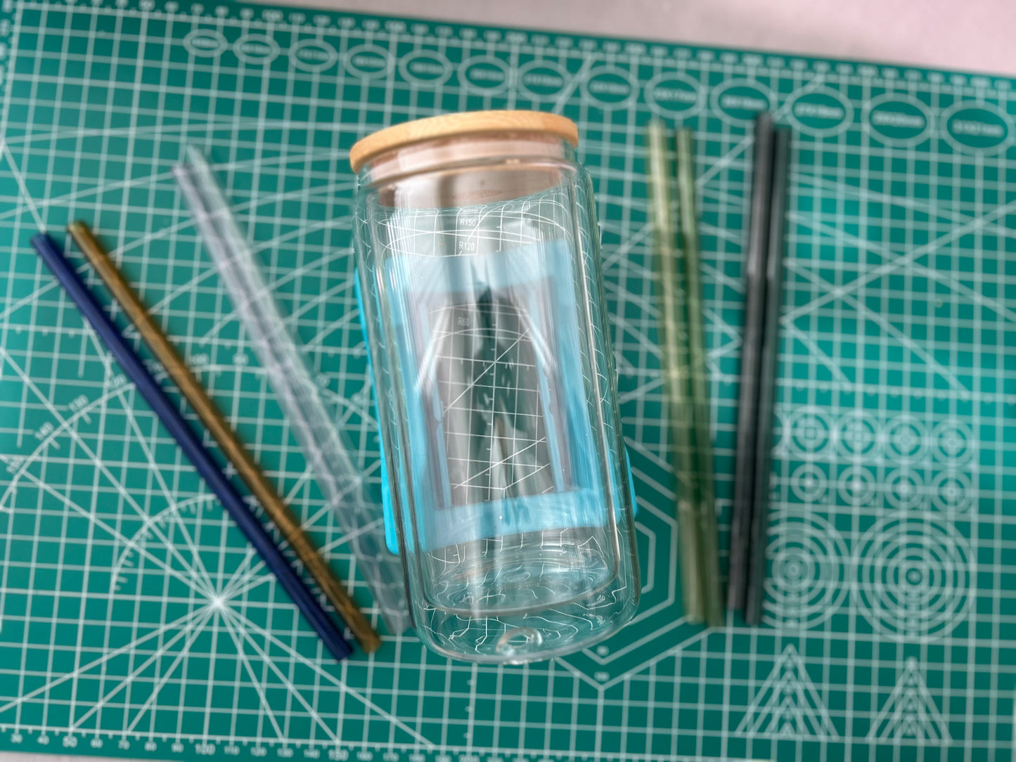 Straight glass straws