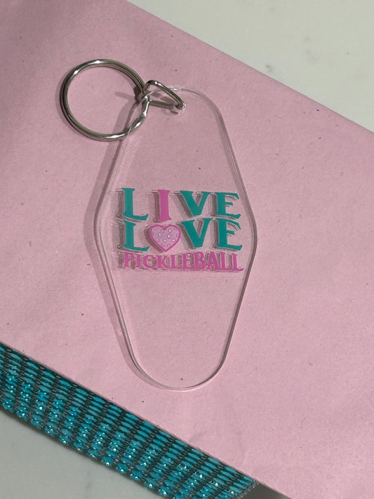 Live Love Pickleball Keychain