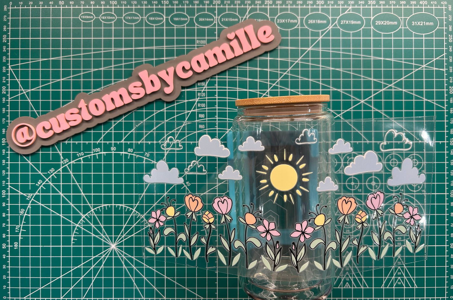 #77 Flowers, Clouds, Sunshine decal