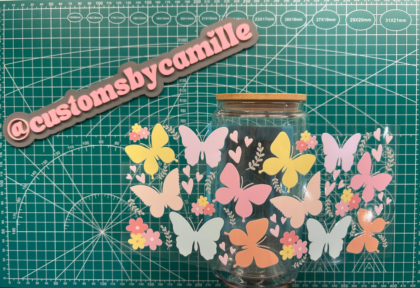#82 Pastel Butterflies decal