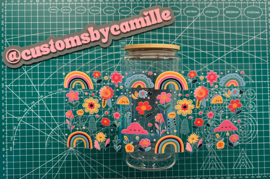 #91 Rainbows & Flowers decal