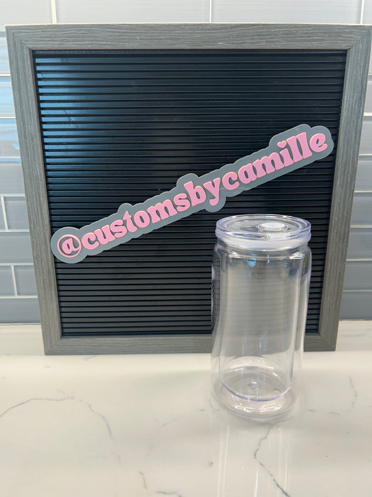 16 oz Acrylic Snowglobe cup