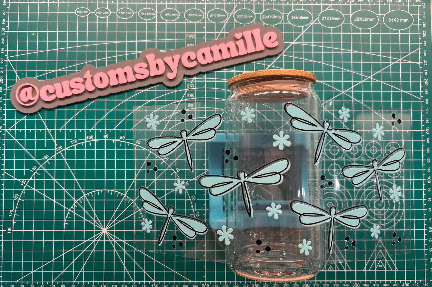 #107 Blue Dragonfly decal