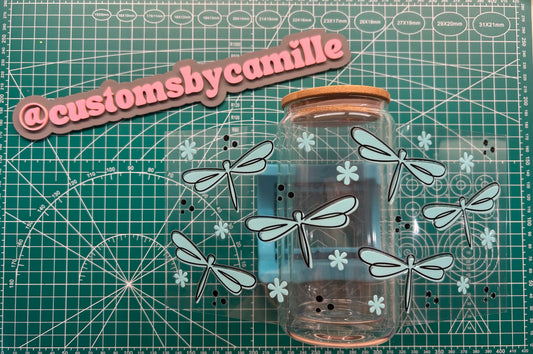 #107 Blue Dragonfly decal