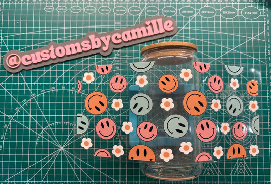 #117 Smiley Flowers decal