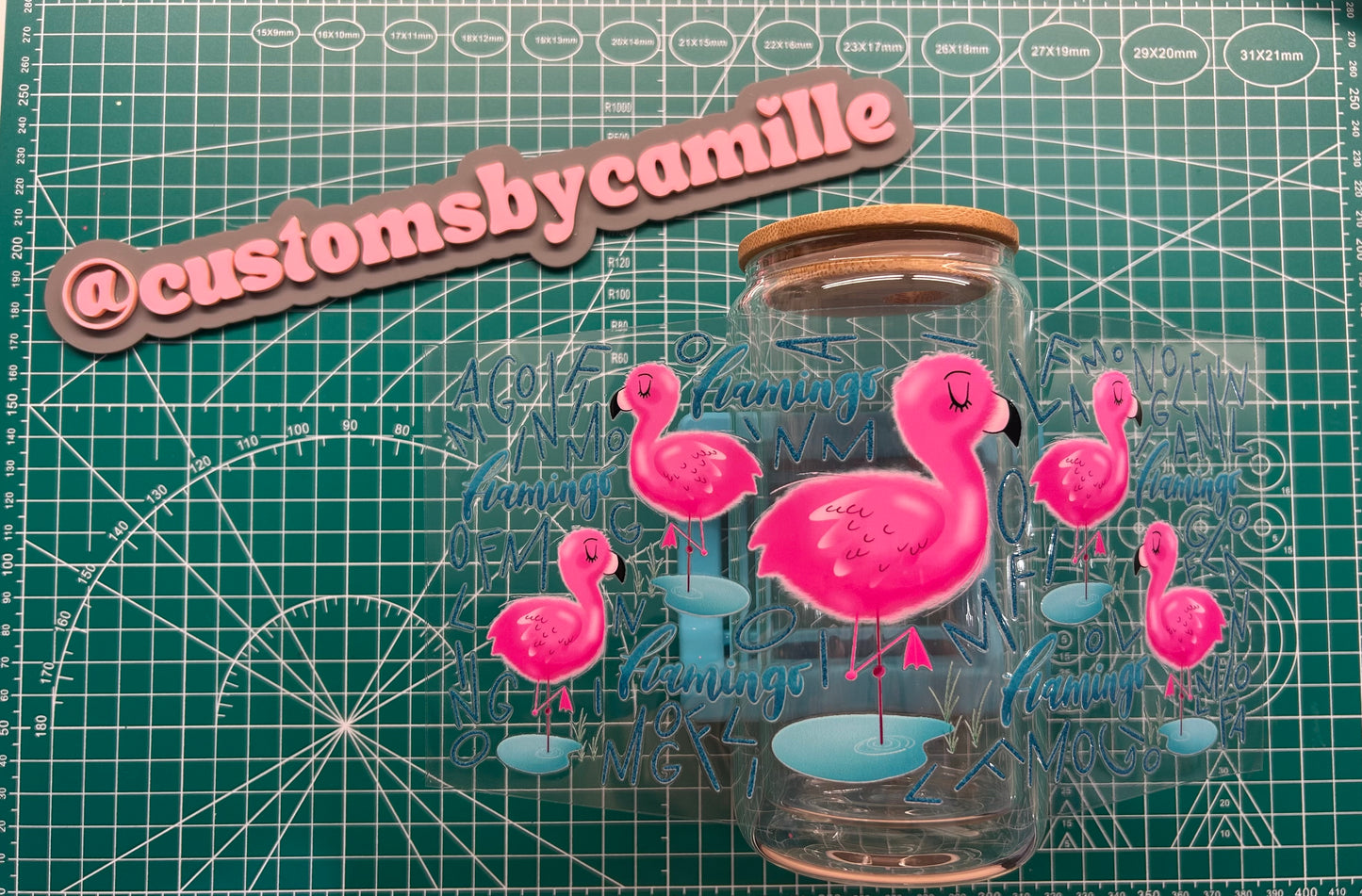 #121 Flamingos decal