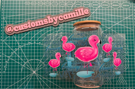#121 Flamingos decal