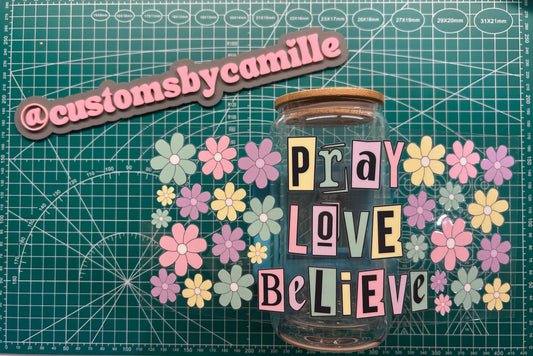 #123 Pray Love Believe decal