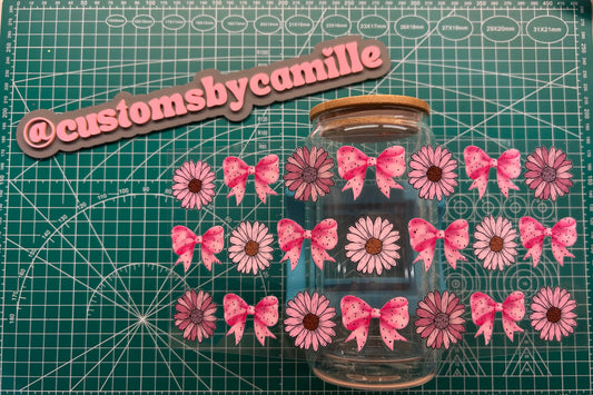 #125 Daisies & Bows decal