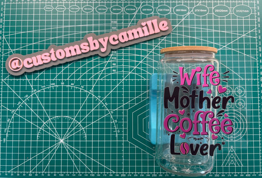 #161 Wife Mother Coffee Lover decal