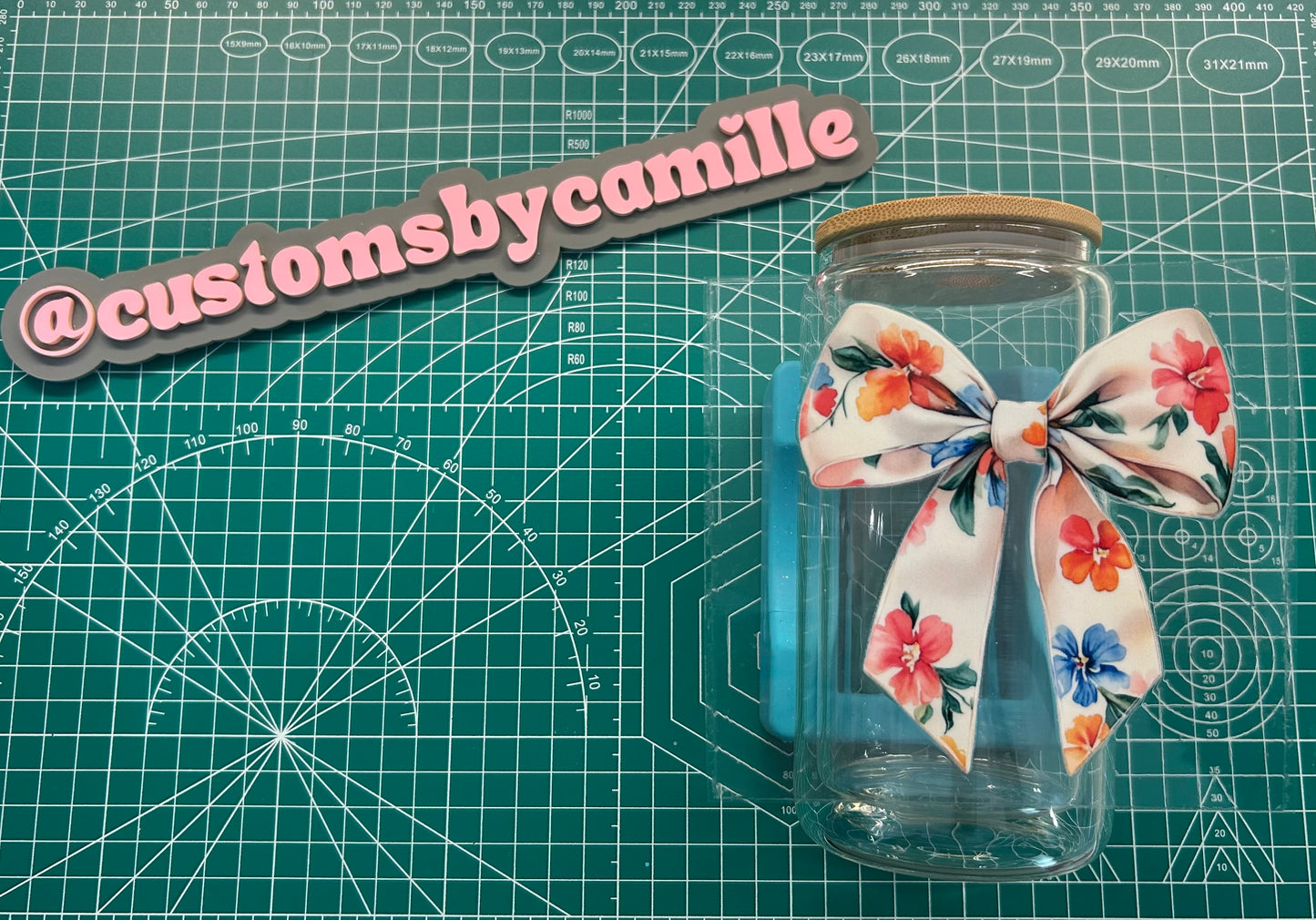 #143 Floral Bow decal