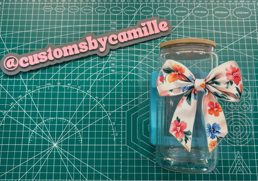 #143 Floral Bow decal