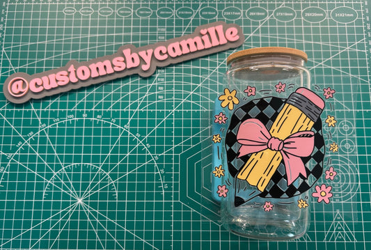 #146 Pencil with Bow decal