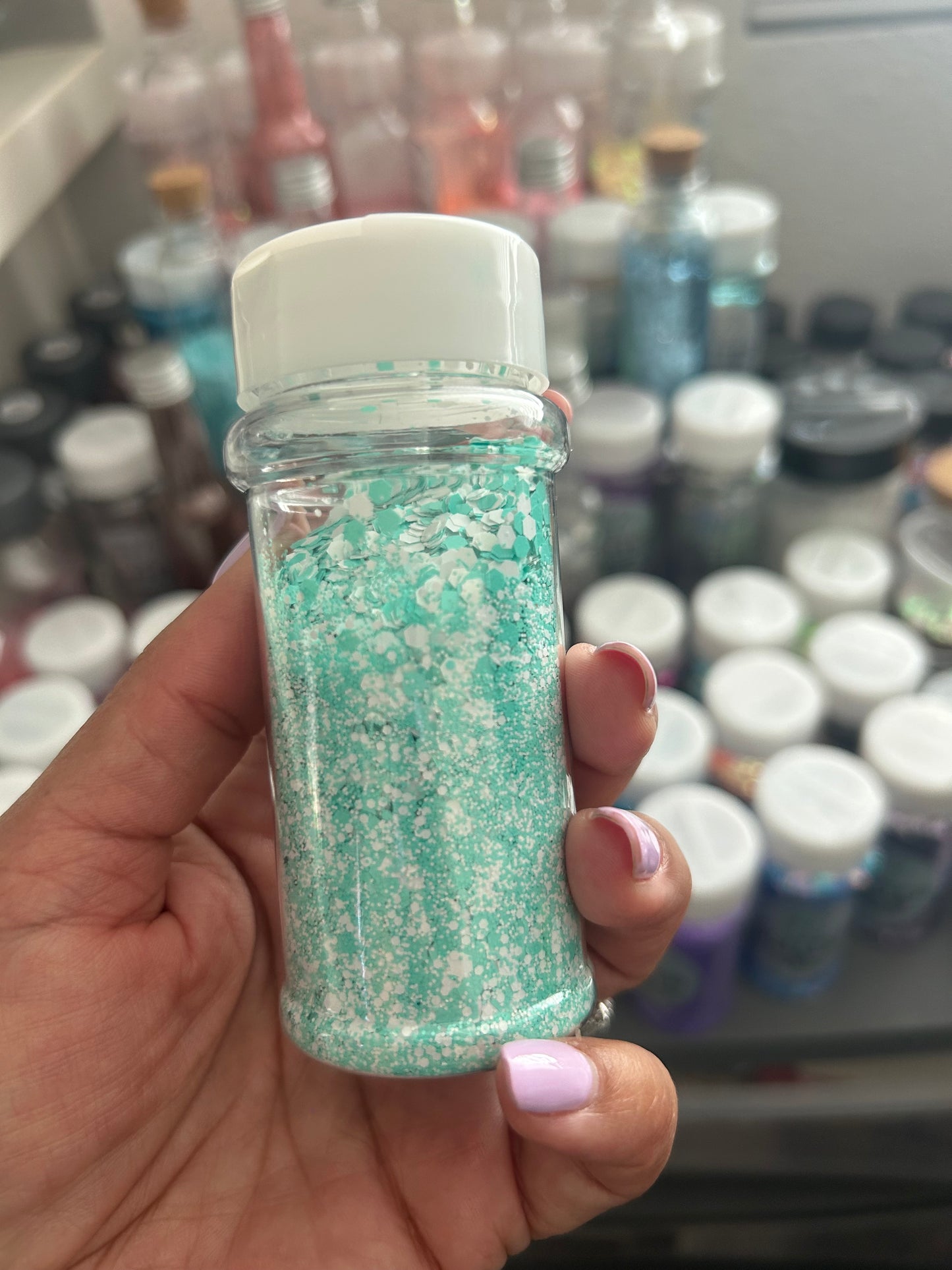 Lyly White chunky mix glitter