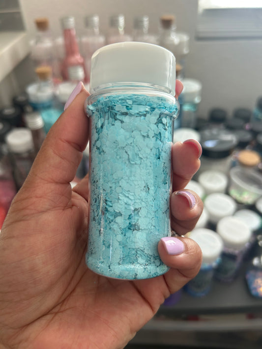 Seafoam chunky mix glitter
