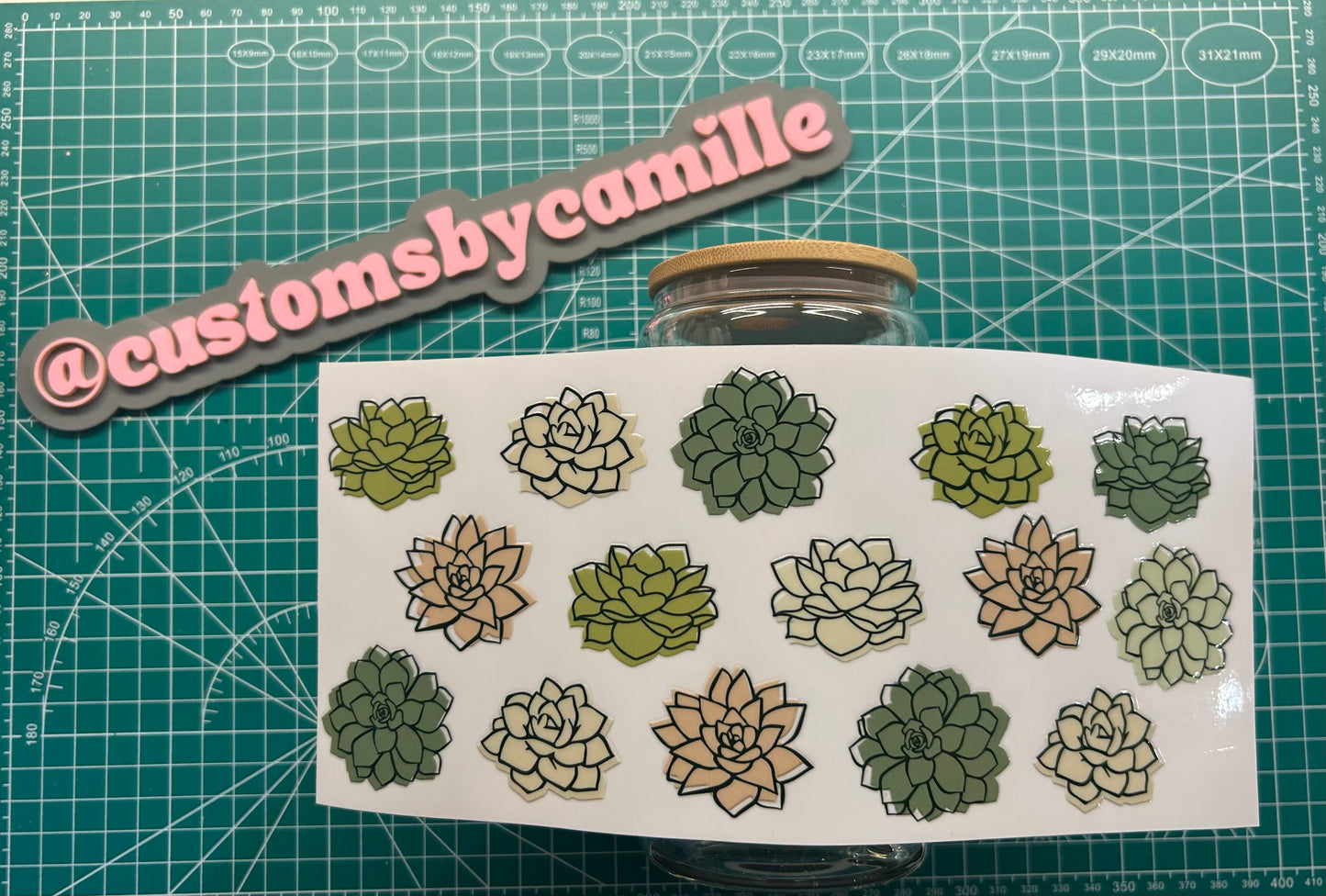 #193 Succulent Flowers decal