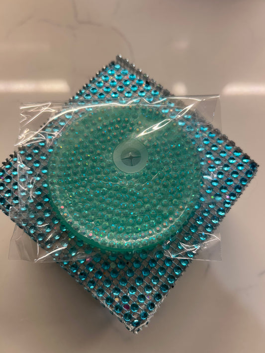 Rhinestone lid (Mint Green)