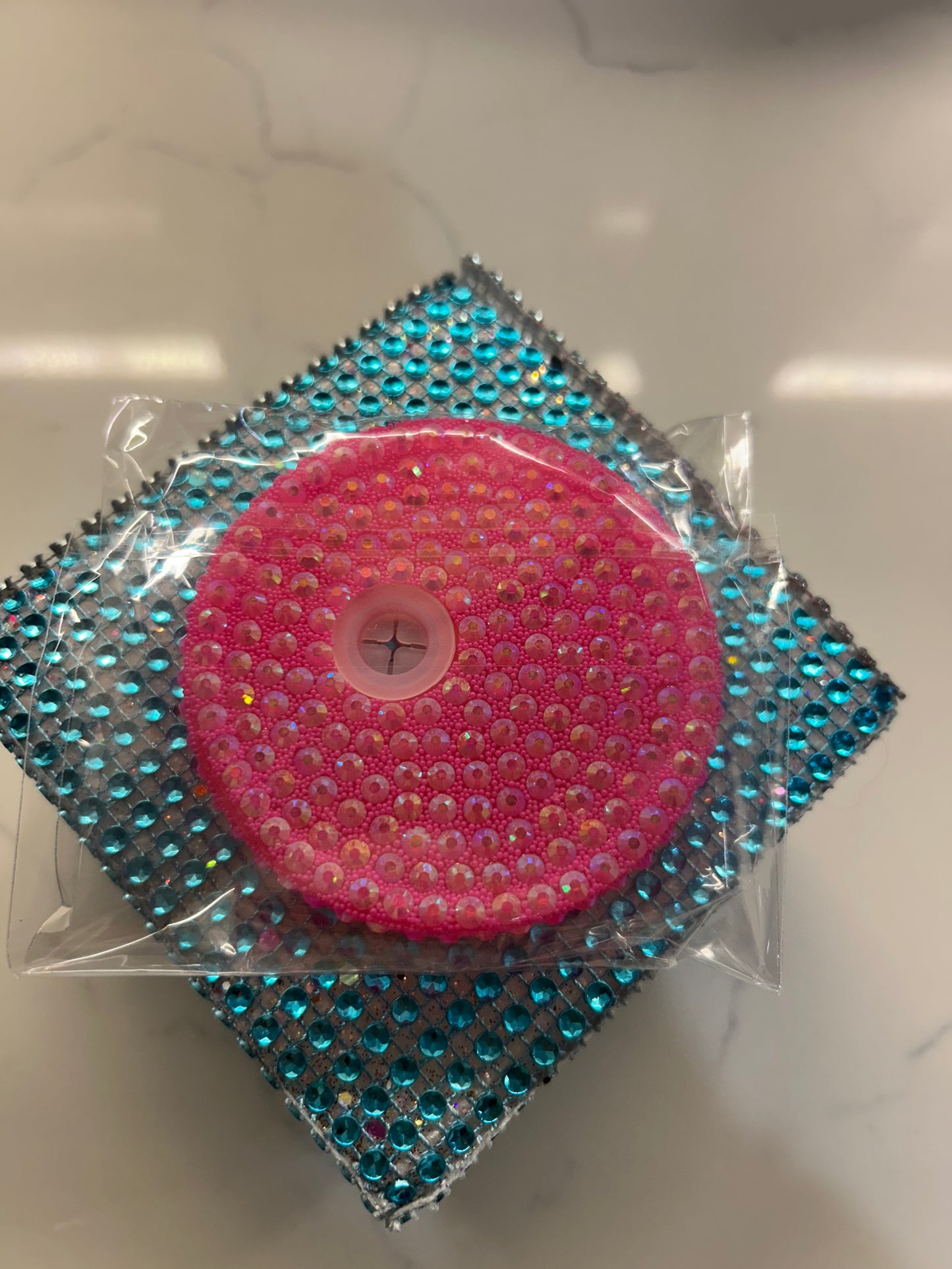 Rhinestone lid (Hot Pink)