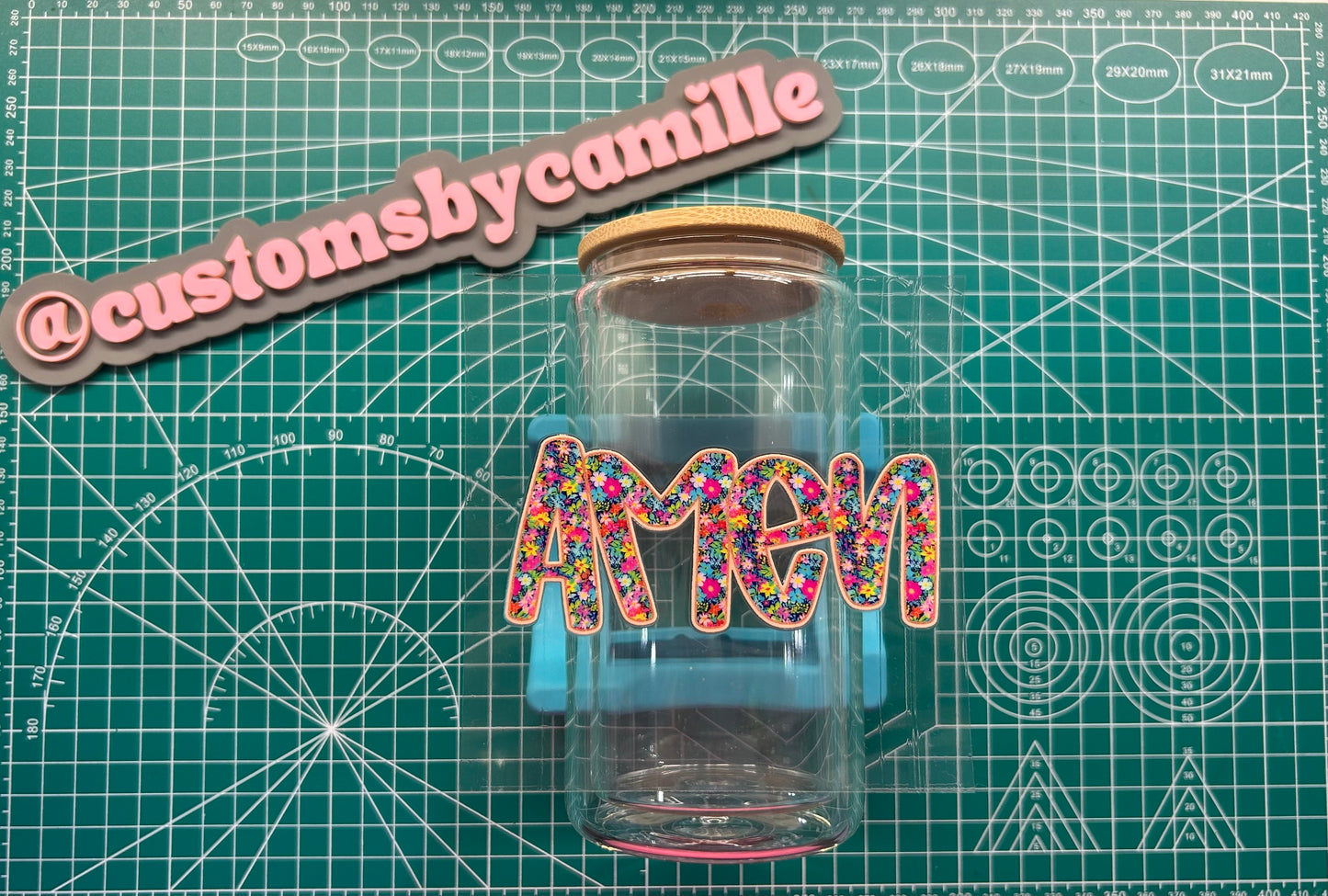#217 Floral Amen decal