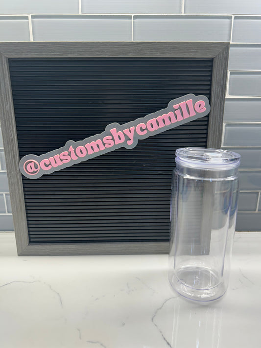 20 oz Acrylic snowglobe cup