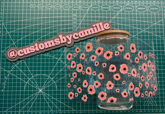 #218 Pink Wildflowers decal
