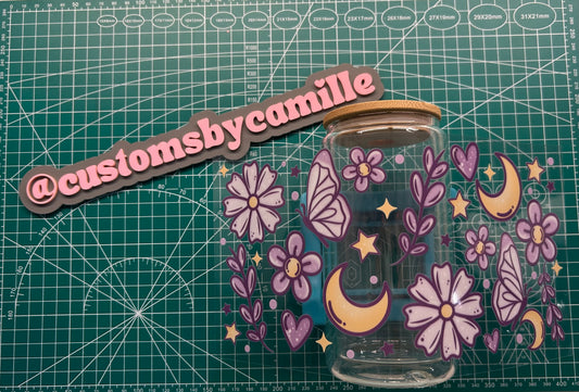 #219 Celestial Butterflies & Flowers decal