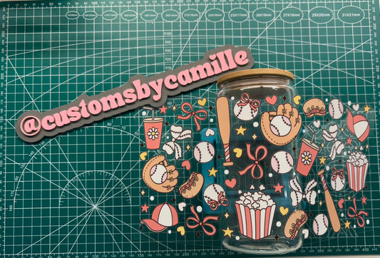 #225 Dainty Baseball Things decal